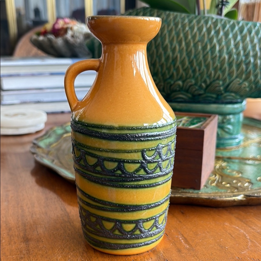 VTG Bosco Ceramic Yellow Vase
